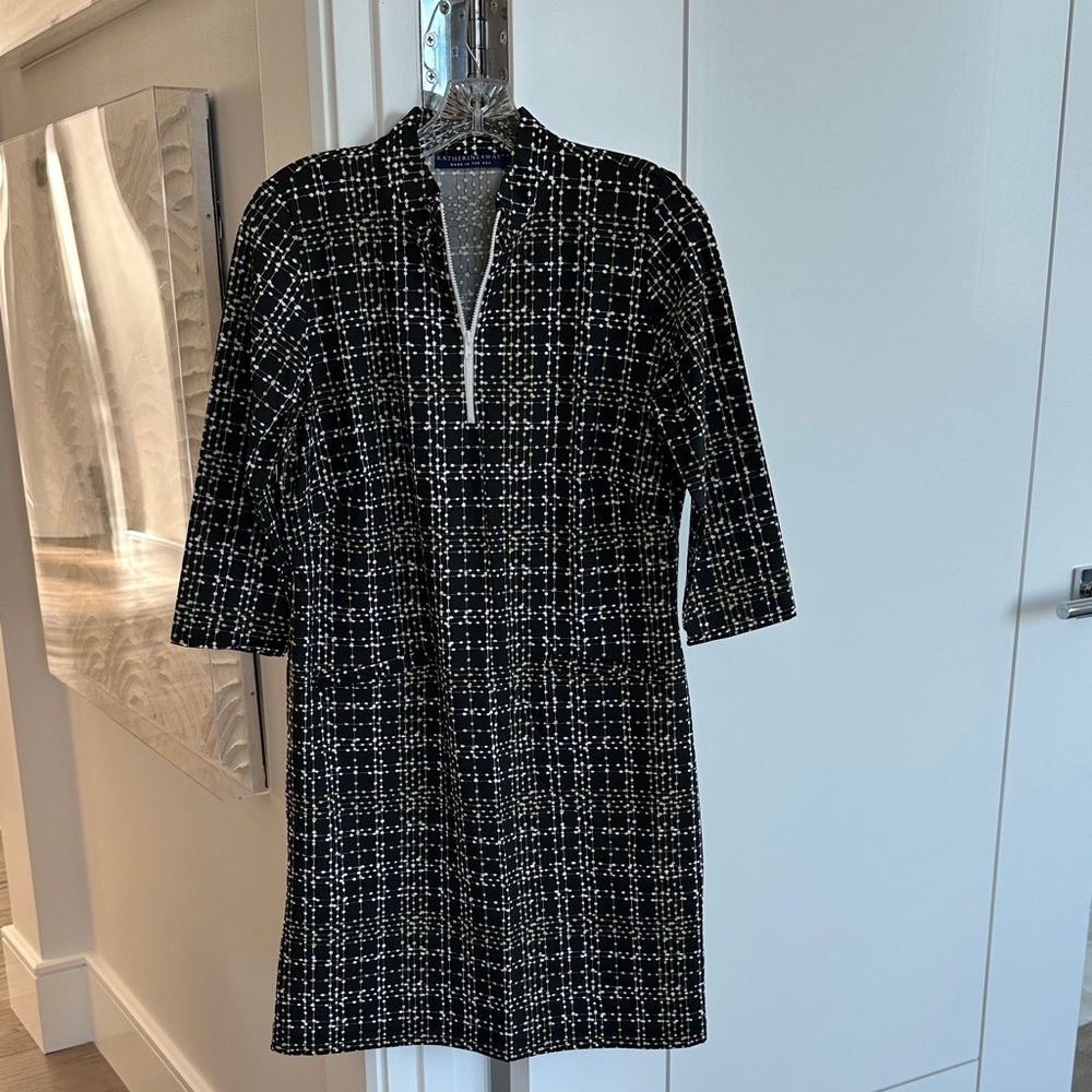 Katherine Way Black and White Patterned dress